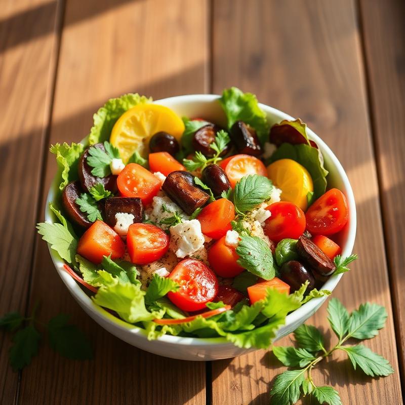 Salade fraîche et colorée