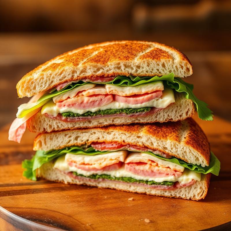 Sandwich signature coupé en deux